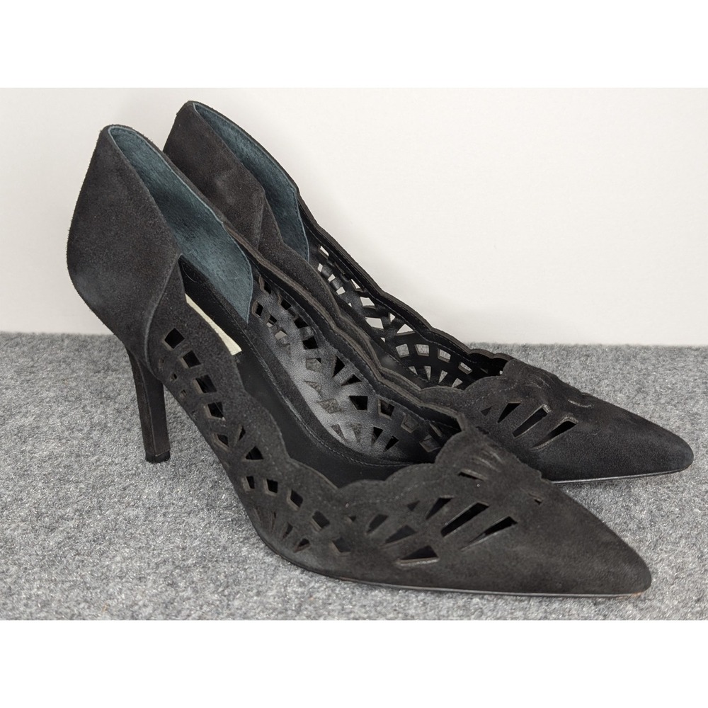 Lauren Ralph Lauren Sania Dress‎ Suede Pump Heels Women's Size 8.5 B Black
